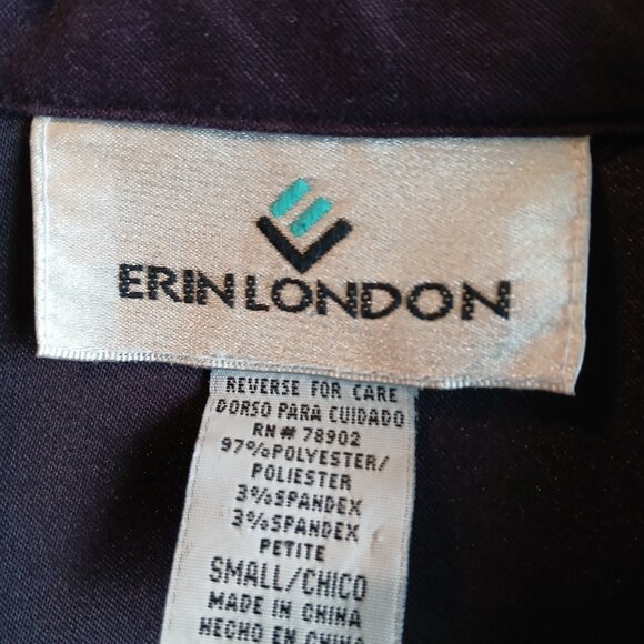 Erin London Shirt, long sleeve, button down in Purple Small - Picture 7 of 7